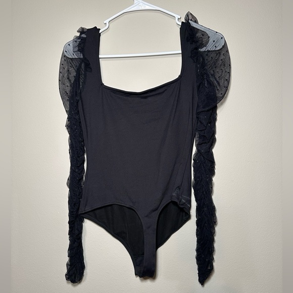 Free People Lace Long Sleeve Bodysuit - Picture 3 of 3